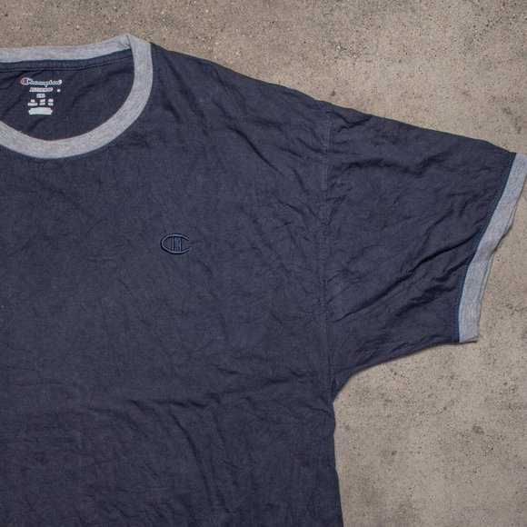 CHAMPION T SHIRT MENS NAVY 2XL - Picture 3 of 4